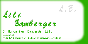 lili bamberger business card